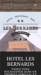 Mobile Screenshot of hotel-lesbernards.com