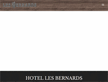 Tablet Screenshot of hotel-lesbernards.com